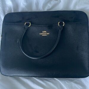 Coach black work bag fits up to 18 inch laptop